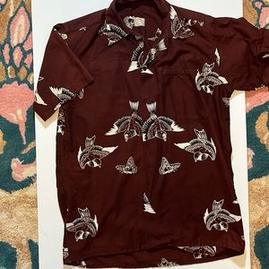 Vintage tropical wear style by Antonio, short sleeve button down men’s shirt